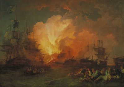 The Battle of the Nile by Philippe Jacques de Loutherbourg